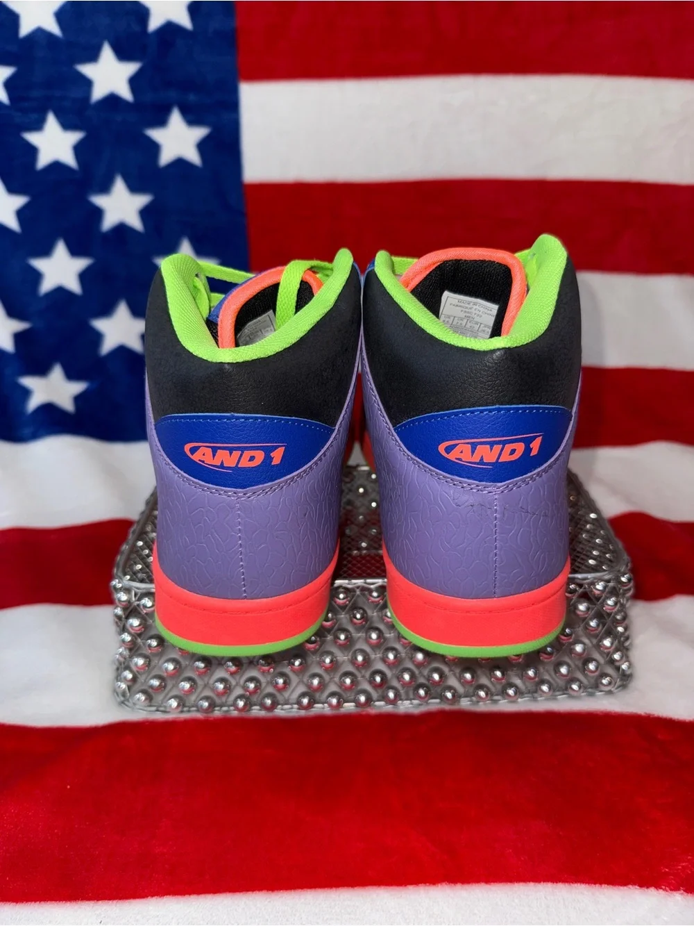 And1 Men’s Basketball Shoes - Blue, Purple & Neon Green Accents